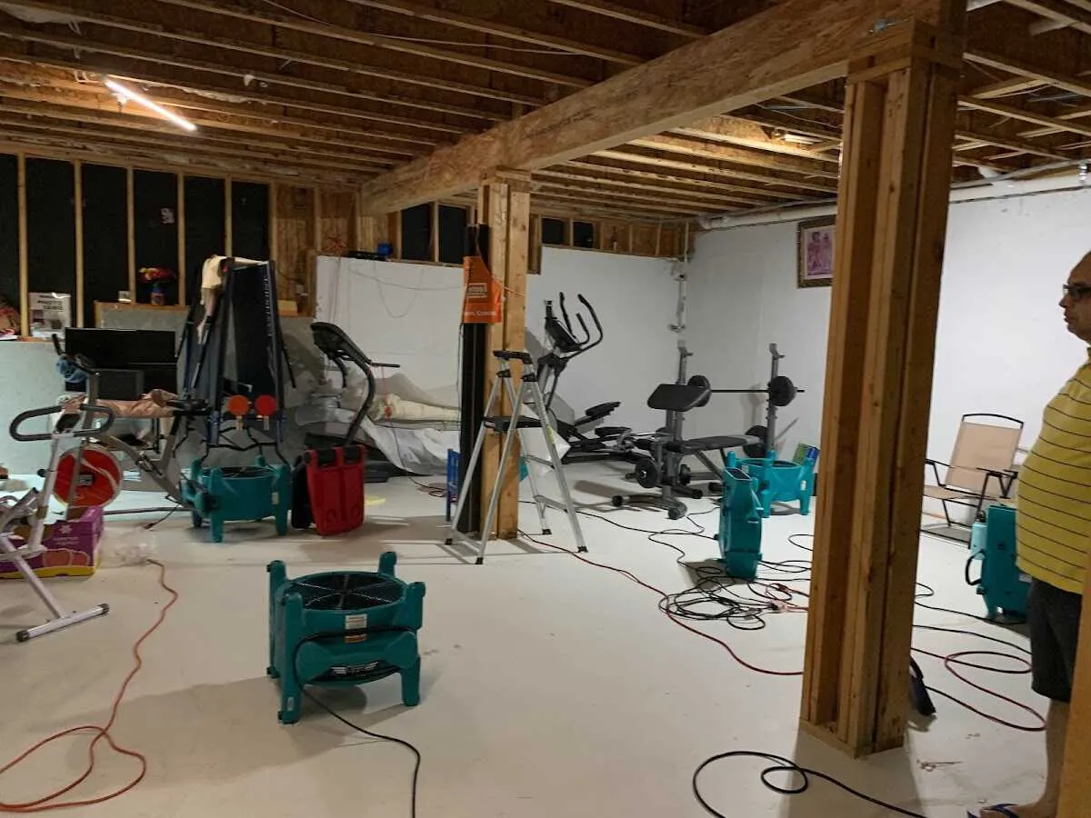 Basement drying equipment setup for Odor Removal & Deodorization in Ville Platte